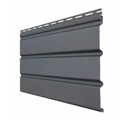 Софит пластиковый тройной сплошной Classic Серый графит 3000*341/ 303мм Grand Line