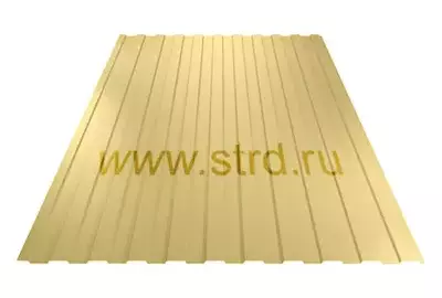 Профнастил C 8 0.4мм Полиэстер Россия RAL 1014 (бежевый) Металл Профиль