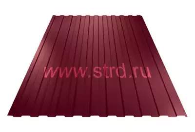 Профнастил C 8 0.4мм Полиэстер Россия RAL 3005 (вишневый) Металл Профиль