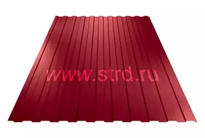 Профнастил C 8 0.4мм Полиэстер Россия RAL 3011 (красный) Металл Профиль