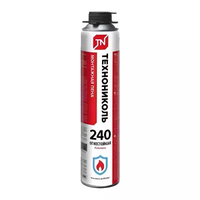 Пена ТехноНИКОЛЬ монтажная 240 Professional огнстойкая (баллон) 1л